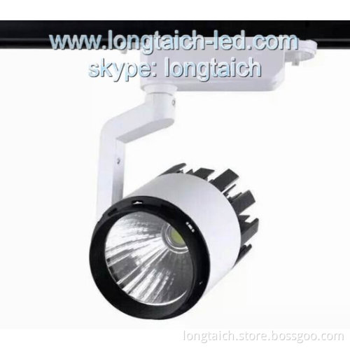 Hot Sale COB 40W LED Track Light, 20W Ra>80, Ra>90 Commercial 30W COB LED Track Light